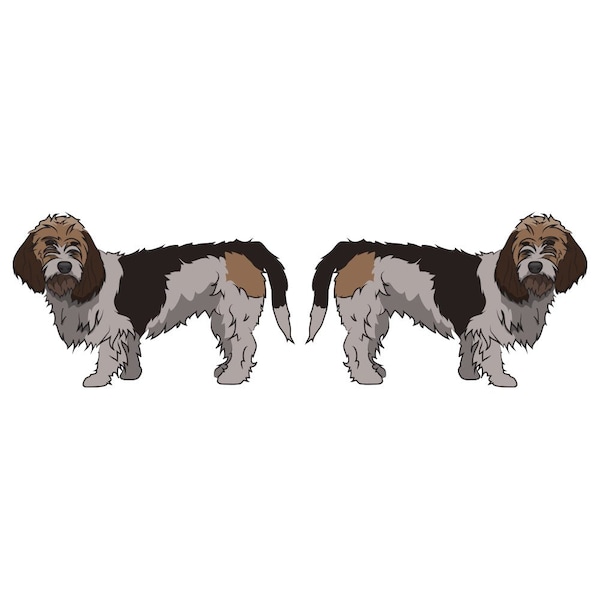 Signmission Petit Basset Griffon Vendeen Dog Decal, Dog Lover Decor Vinyl Sticker D-18-Petit Basset Griffon Vendeen - main